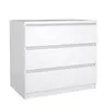 Kommode - B ca. 77 cm, Weiß Hochglanz