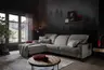 Ecksofa - CALM FLEX 2.0, Longchair links mit 3-Sitzer, Kopfteil verstellbar, Stoff, Grau