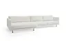 Ecksofa Cuneo Klassik - Longchair links, 2-Sitzer, Boucle, Creme