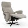 Sessel Tulsa Relax - Größe L, inkl. Maxirücken und Kopf-/Fußteil/Rückenlehne verstellbar, Stoff, Graubeige
