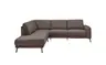 Ecksofa - Ecke links mit 3-Sitzer, Stoff, Dunkelgrau