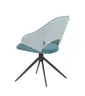 Stuhl MERIEM - drehbar, Stoff, Blau