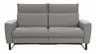 Sofa Avela - 2-Sitzer inkl. Sitzvorzug motorisch und Kopfteil verstellbar, Leder, Steingrau