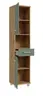 Hochschrank- B ca. 40 cm, Eiche Dekor, Graugrün