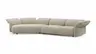 Trapezsofa Motone - Ecke links mit 2-Sitzer, Stoff, Beige