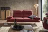 Sofa Lucero - 2,5-Sitzer inkl. Rückenlehne verstellbar, Leder, Weinrot