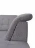Ecksofa - 2-Sitzer, Ecke rechts inkl. Schlaffunktion und Bettkasten, verstellbare Kopfstützen, Stoff, Grau