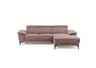 Ecksofa EZRA - 2-Sitzer, Ecke rechts inkl. Kopfteilverstellungen, Sitzvorzug, Stoff, Koralle