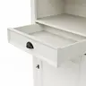 Bücherschrank Louisiana - teilmassiv, Weiß