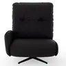 Loungesessel Lovere - Leder, Schwarz, Armlehne links