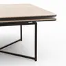 Couchtisch Cena - LB ca. 132x108 cm, Platten drehbar, Keramik, Travertin 