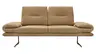 Ecksofa Lucero 2.0 - Longchair mit 2-Sitzer rechts inkl. Rückenlehne verstellbar, Stoff, Cognac