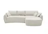 Ecksofa JOSUA - 3-Sitzer, Ecke rechts, Stoff, Beige