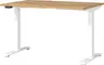 Schreibtisch GELI - höhenverstellbar, LB ca. 120x80 cm, Eiche Nachbildung, Weiß