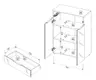 Büroschrank - B ca. 80 cm, Artisan Eiche Nachbildung, Weiß