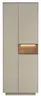 Garderobenschrank - mit Beleuchtung, B ca. 72 cm, Kaschmir, Eiche massiv