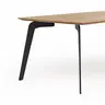 Esstisch Phoenix - LB ca. 220x100cm, Eiche geölt mit Epoxidharz dunkel