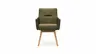 Armlehnstuhl Calgary - Leder, Olive