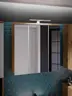 Spiegelschrank- B ca. 69 cm, Eiche Dekor, Spiegel