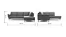 Ecksofa Rockport A - 2,5-Sitzer mit Ecke rechts, Stoff, Grau