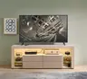 TV-Lowboard - mit Beleuchtung, B ca. 179 cm, Kaschmir, Riva Eiche Nachbildung