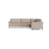 Ecksofa Cuneo Klassik - 2,5-Sitzer mit Ecke rechts, Stoff, Graubeige
