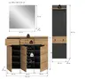 Garderobe - Basalt grau, Artisan Eiche Nachbildung