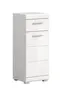 Standschrank - B ca. 37 cm, Weiß, Weiß Hochglanz