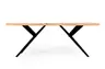 Esstisch - LB ca. 200x100 cm, Wildeiche massiv geölt, Schwarz