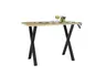 Bartresentisch - LB ca. 140x90 cm, Plankeneiche, Schwarz