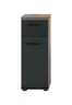 Standschrank - B ca. 30 cm, Nox Eiche Nachbildung, Schwarz