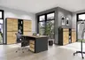 Rollcontainer GRIFFIN - Graphit, Eiche Nachbildung