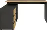 Winkelschreibtisch GRIFFIN - LB ca. 146x145 cm, Eiche Nachbildung, Graphit