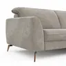 Sofa Tulsa KV - 3-Sitzer, inkl. Kopfteilverstellung, Stoff, Graubeige