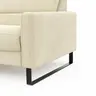 Ecksofa Valera - Longchair mit 3-Sitzer rechts inkl. Rückenlehne verstellbar, Stoff, Natur