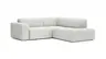 Ecksofa Elementos - 1,5-Sitzer links mit Ecke rechts, Stoff, Weiß