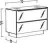Unterschrank - B ca. 72 cm, Anthrazit