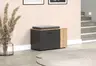 Sitzbank - B ca. 80 cm, Anthrazit, Eiche Coast Evoke Nachbildung