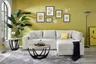 Ecksofa Jyte - 2-Sitzer mit Ecke rechts, Schlaffunktion mit Bettkasten, Stoff, Beige