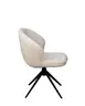 Stuhl MERRITH - drehbar, Stoff, Creme