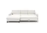 Ecksofa CALM MOVE 2.0 - Longchair links mit 2,5-Sitzer, Schlaffunktion, Feincord, Weiß