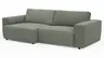 Sofa Lilaia - 1,5-Sitzer XL Tief mit 1,5-Sitzer XL, Stoff, Olivgrün