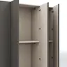 Drehtürenschrank Loretto - B ca. 254 cm, Melamin matt, Anthrazit