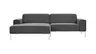 Ecksofa Morten - Longchair links, 1,5-Sitzer, Stoff, Grau-Beige