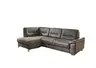 Ecksofa - Longchair links und 2,5-Sitzer, Stoff, Anthrazit