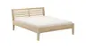 Bettgestell 1660 - Liegefläche ca. 160x200 cm, Wildeiche massiv, bianco geölt
