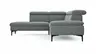 Ecksofa Felipa - Ecke links mit 2,5-Sitzer inkl. Kopfteil verstellbar, Stoff, Grau