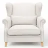 Sessel Mapleton - Stoff, Creme