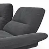 Ecksofa  Alexander - Longchair links mit 3-Sitzer inkl. Kopfstütze/Armlehne verstellbar, Stoff, Dunkelgrau