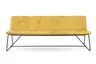 Bank Pelle - B ca. 200 cm, Stoff, Orange, Kufe, Anthrazit